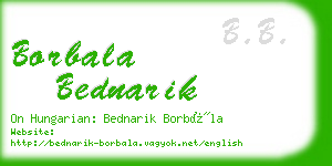 borbala bednarik business card